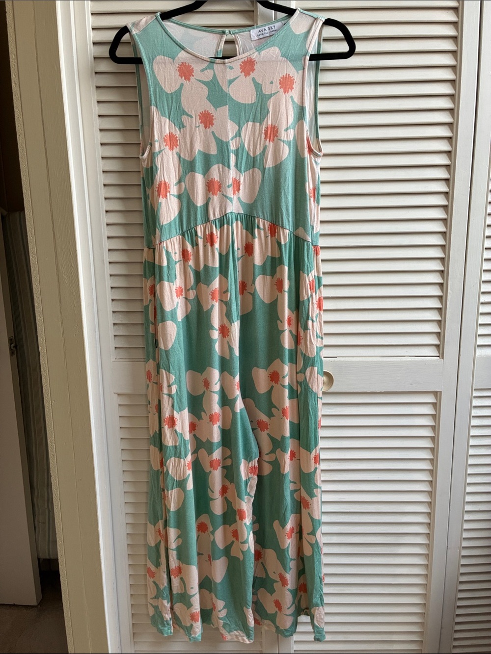 Ava Sky Mint Green Zinnia Jumpsuit